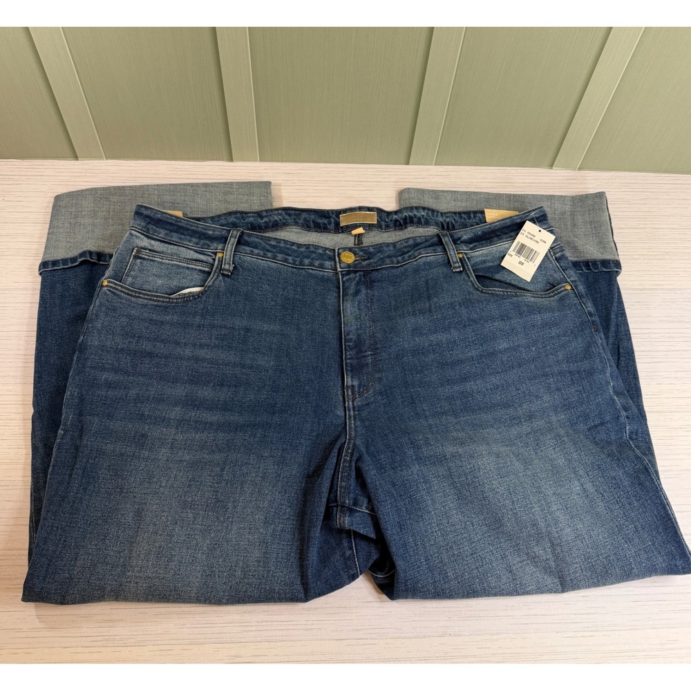 KUT from the Kloth Sienna High Rise Straight Leg Jeans 22W Hallowed Blue - Picture 5 of 10
